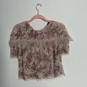 Zara Cropped Sequined Top